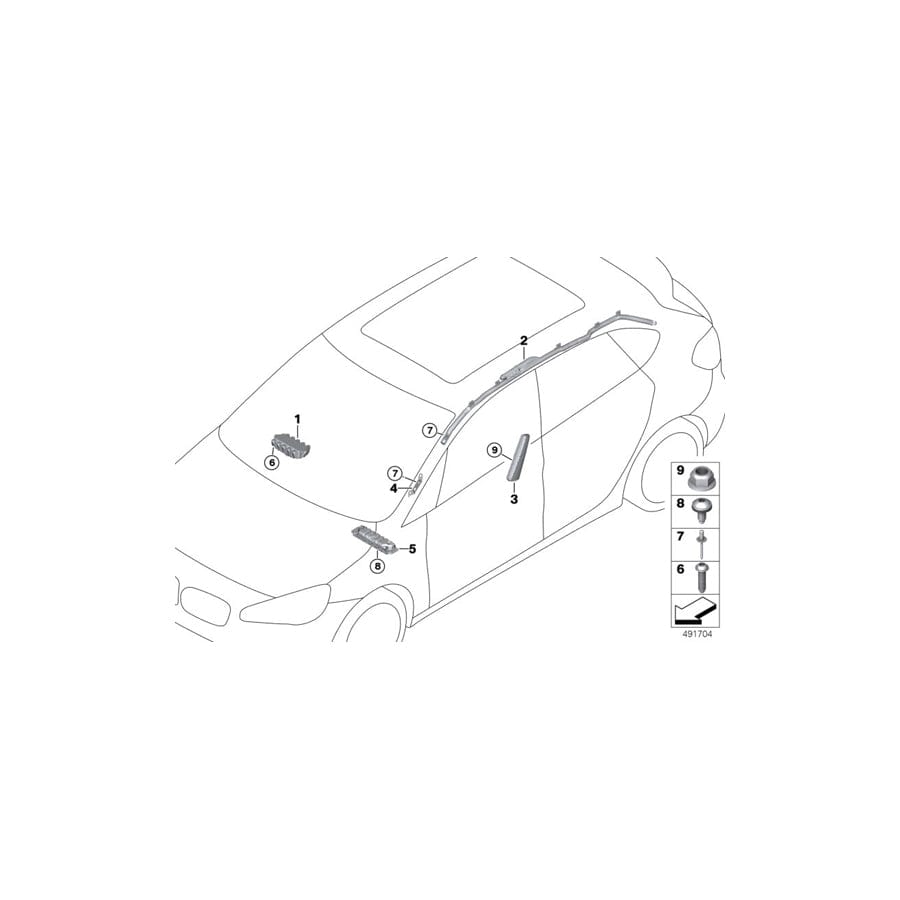 Genuine BMW 72127301295 F45 Head Airbag, Left (Inc. 220dX, 218d & 225i) | ML Performance UK Car Parts