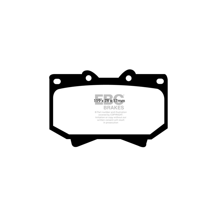 EBC PD03KF1155 Toyota Landcruiser Yellowstuff Front Brake Pad & Plain Disc Kit 2 | ML Performance UK Car Parts