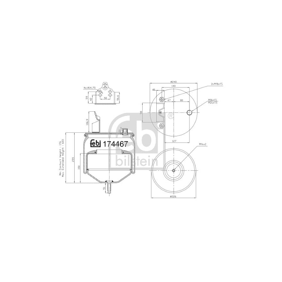 Febi Bilstein 174467 Boot, Air Suspension