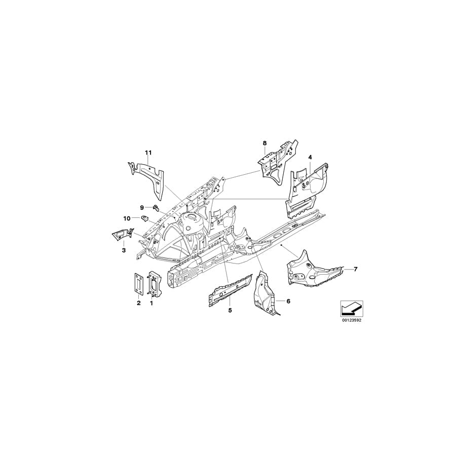 Genuine BMW 41133403494 E83 Cover Panel, Engine Compartment, Right (Inc. X3 2.5si) 1 | ML Performance UK Car Parts