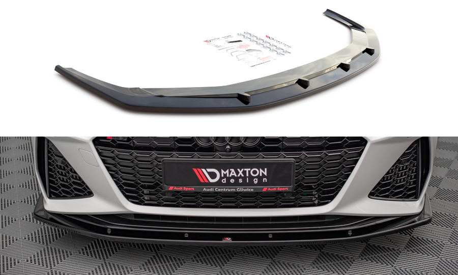 Maxton Design AU-RS6-C8-FD2T Front Splitter V.2 Audi RS6 C8 / RS7 C8 | ML Performance UK Car Parts