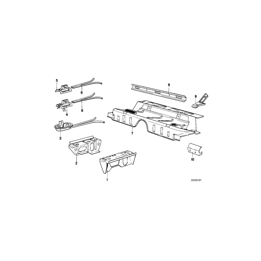 Genuine BMW 41121846628 E21 Reinforcement Right (Inc. 318, 318i & 315) | ML Performance UK Car Parts