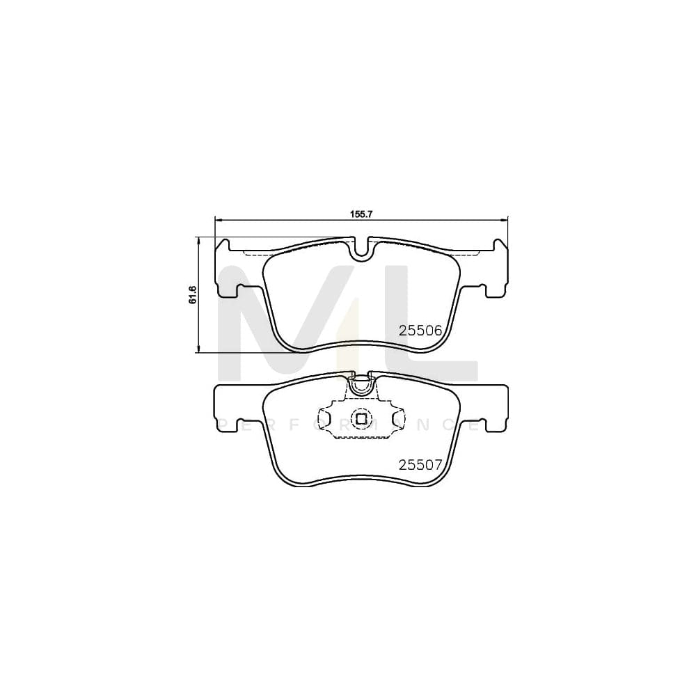 Hella 8DB 355 019-771 Brake Pad Set Prepared For Wear Indicator | ML Performance Car Parts