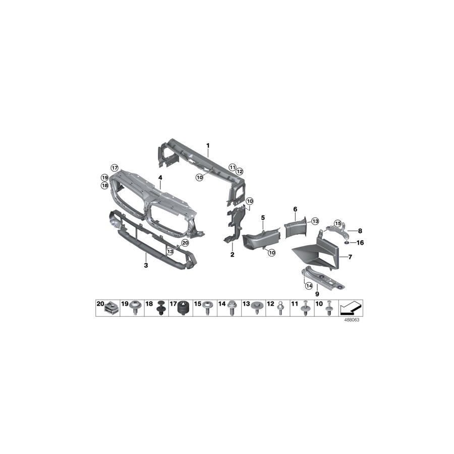 Genuine BMW 51748059682 F90 Air Duct, Exterior Radiator, Right M (Inc. M5) | ML Performance UK