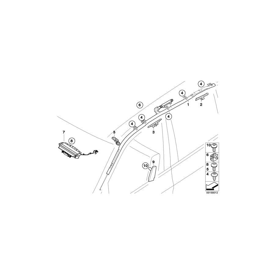 Genuine BMW 72127222249 E71 E72 Ramp, B-Pillar (Inc. X6) | ML Performance UK Car Parts