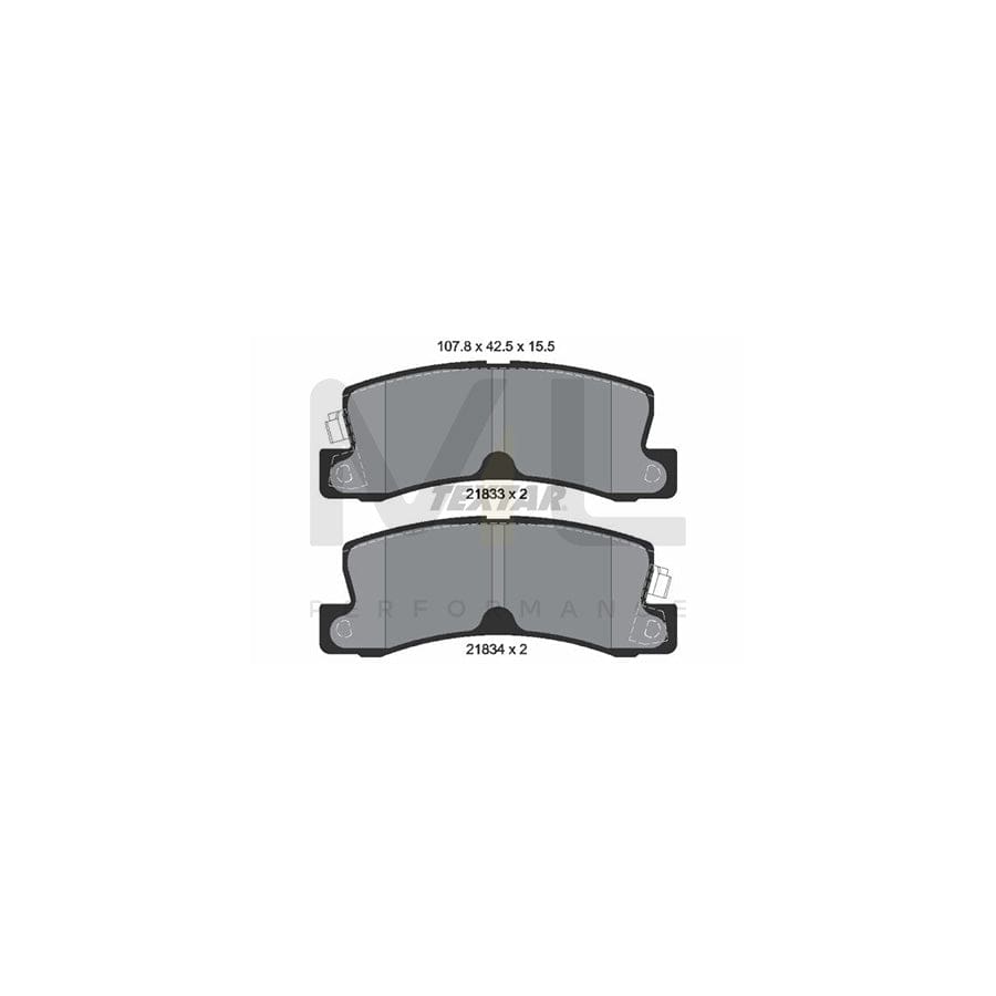 TEXTAR 2183301 Brake pad set with acoustic wear warning | ML Performance Car Parts