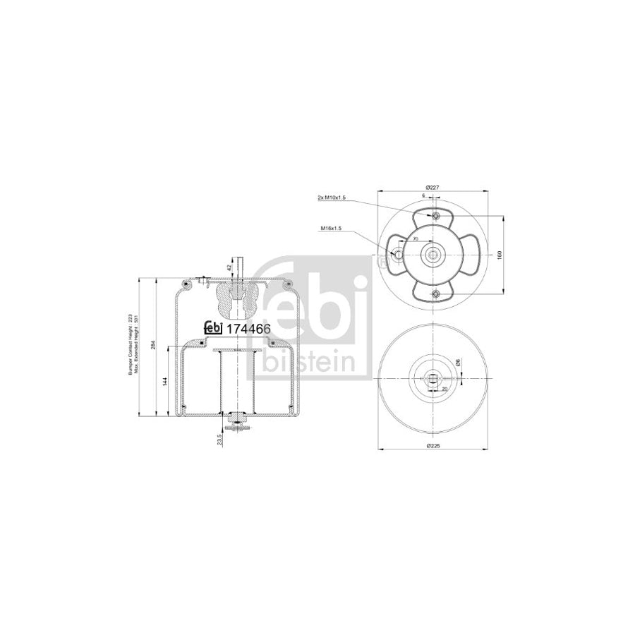 Febi Bilstein 174466 Boot, Air Suspension