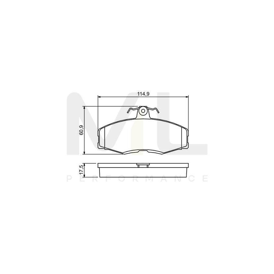 Bosch 0986468613 Brake Pad Set BP728 | ML Performance Car Parts