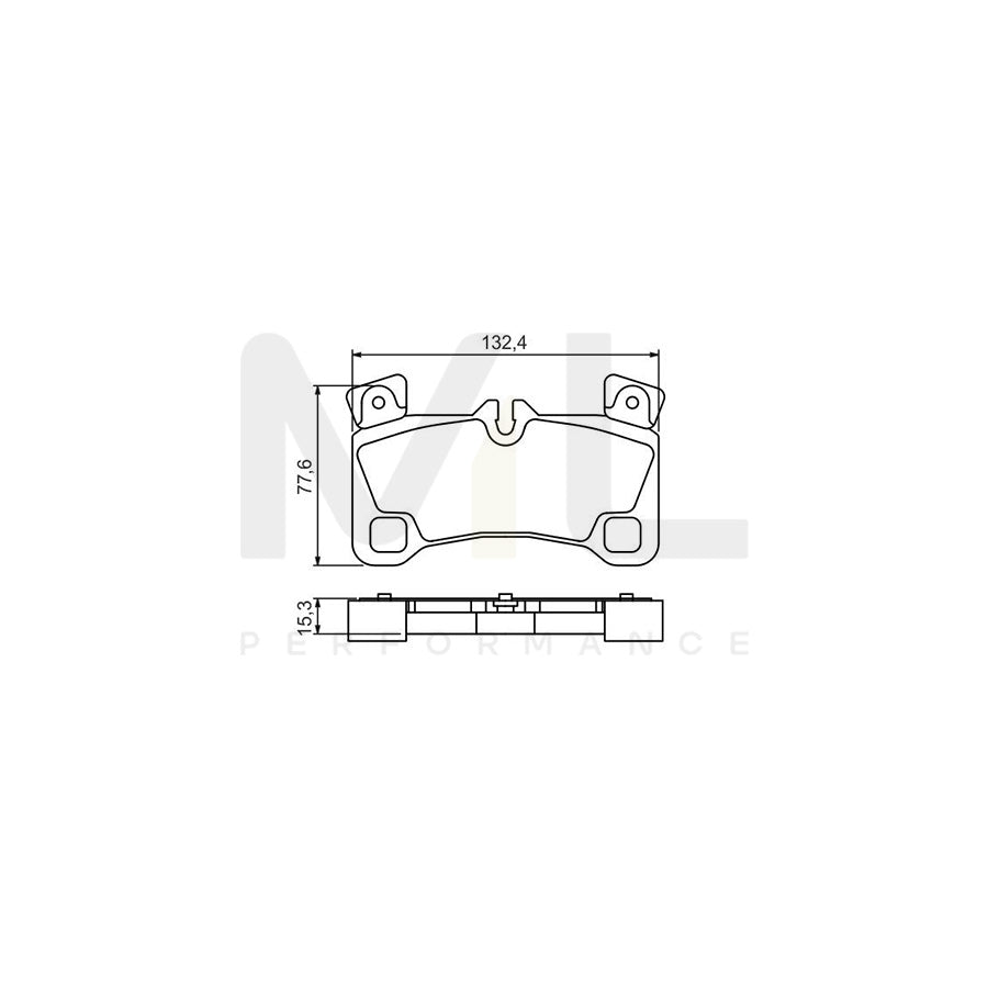 Bosch 0986494205 Brake Pad Set With Anti-Squeak Plate BP1141 | ML Performance Car Parts