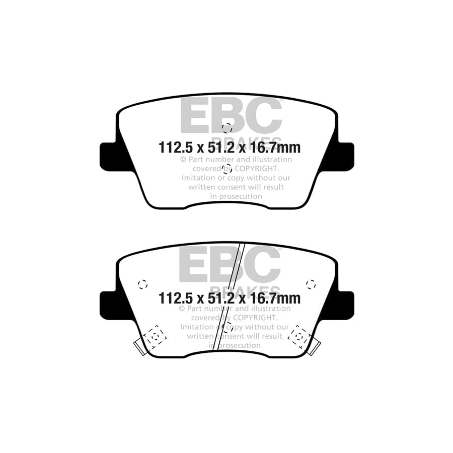 EBC PDKR1139 Hyundai i-30 N Ultimax Rear Brake Pad & Plain Disc Kit 2 | ML Performance UK Car Parts