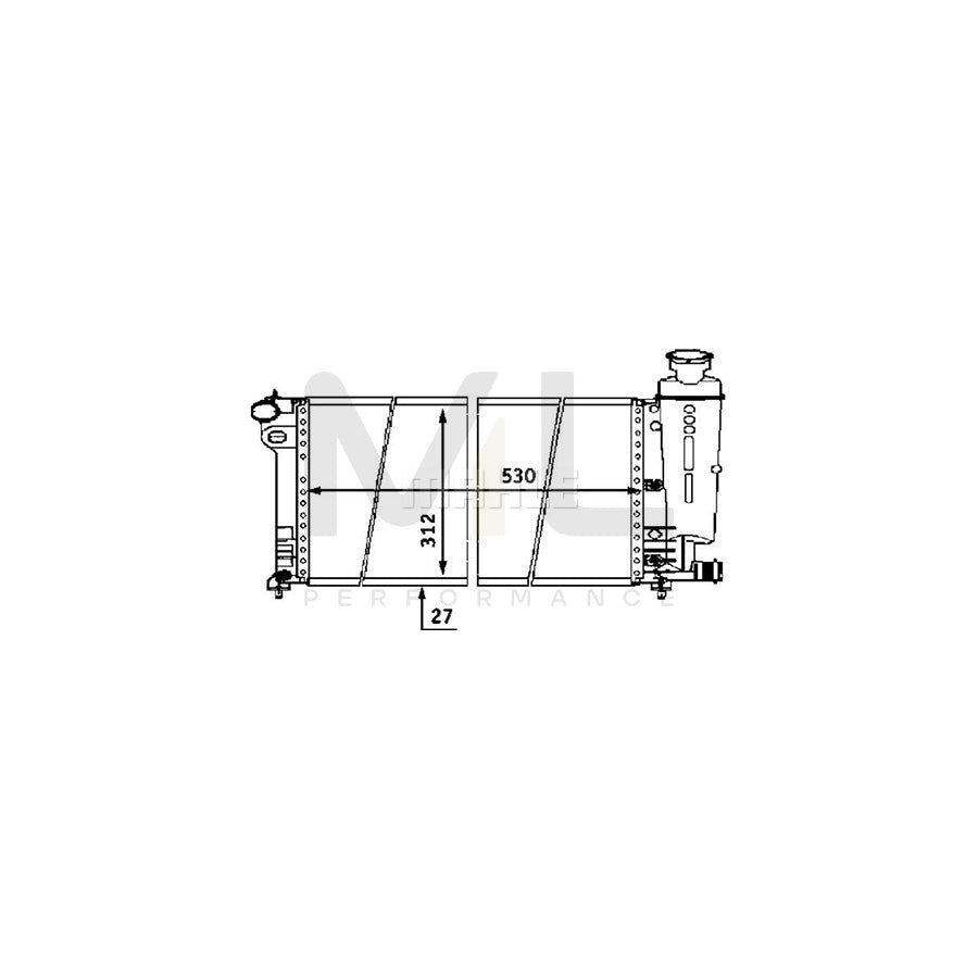 MAHLE ORIGINAL CR 467 000S Engine radiator for PEUGEOT 106 Mechanically jointed cooling fins, Manual Transmission | ML Performance Car Parts