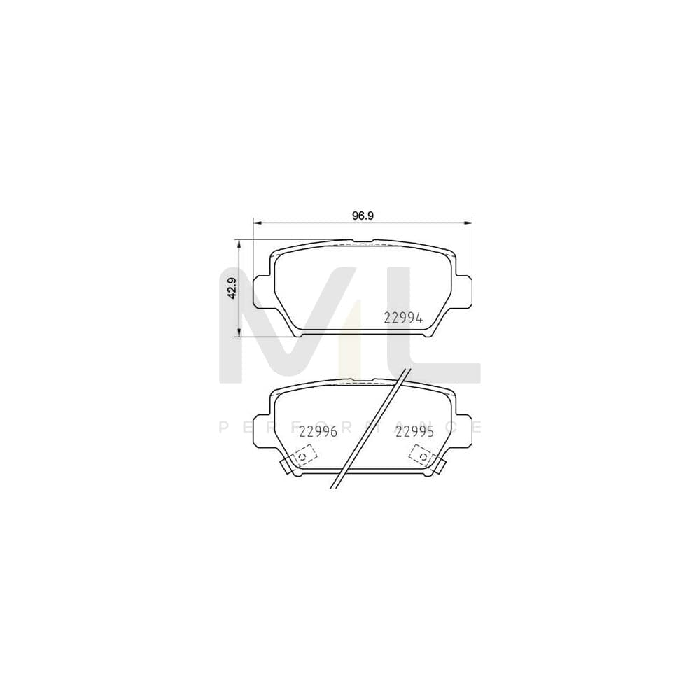 Brembo P 54 062 Brake Pad Set For Mitsubishi Eclipse Cross (Gk_) With Acoustic Wear Warning | ML Performance Car Parts