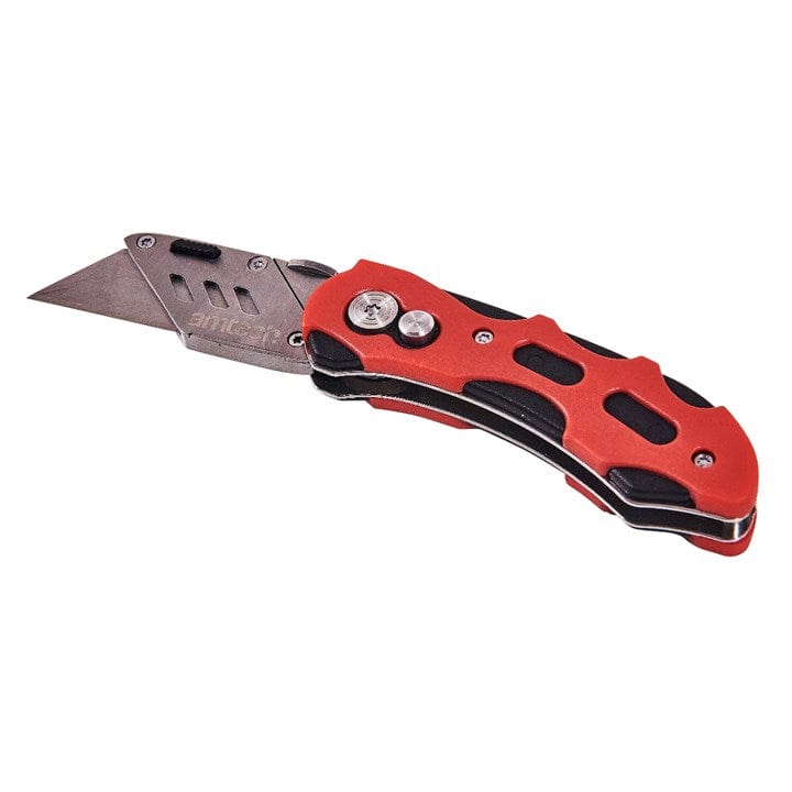 Amtech Folding Lock-Back Utility Knife - Comfort Grip | ML Performance DIY & Power Tools