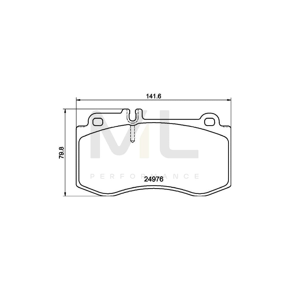 Hella 8DB 355 014-821 Brake Pad Set Prepared For Wear Indicator | ML Performance Car Parts