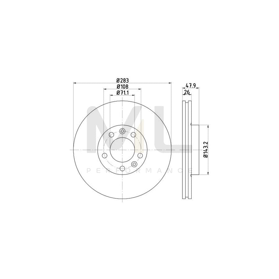 TEXTAR PRO 92129403 Brake Disc Internally Vented, Coated, without wheel hub, without wheel studs | ML Performance Car Parts