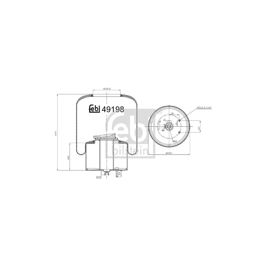 Febi Bilstein 49198 Boot, Air Suspension