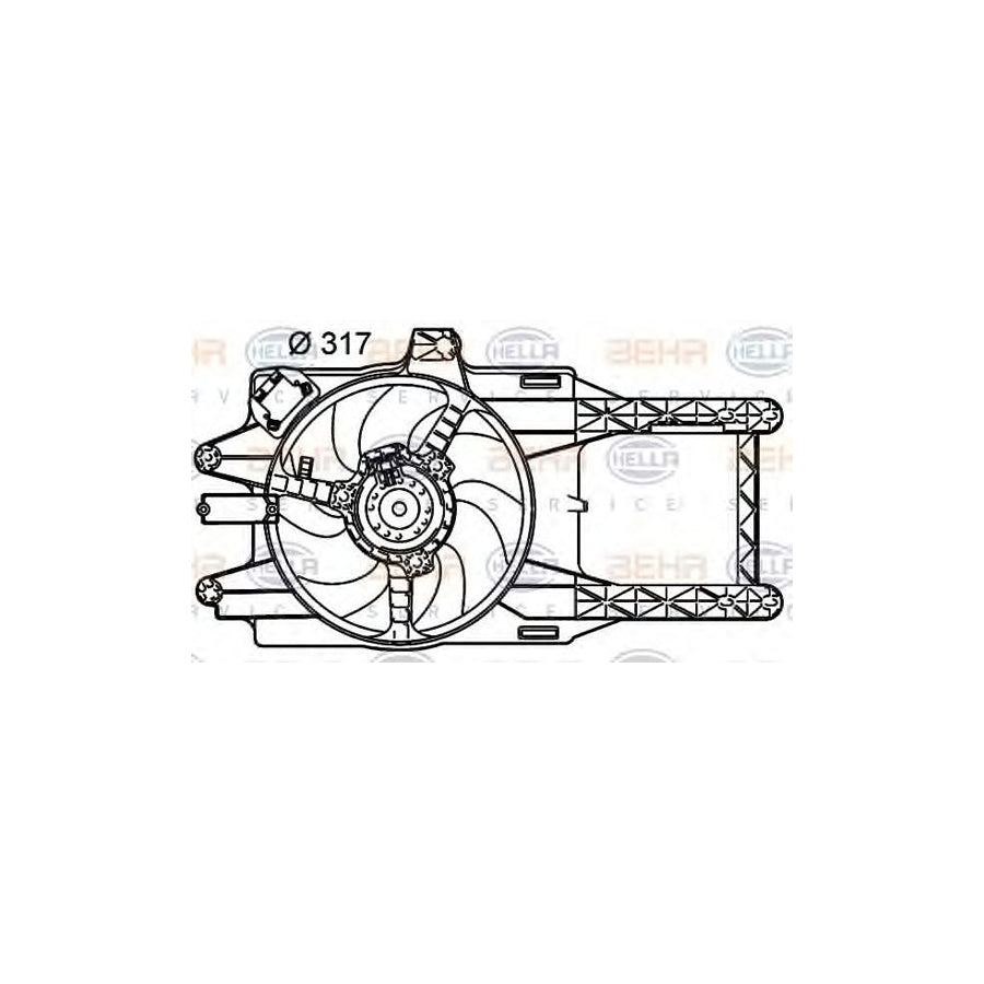 Hella 8EW 351 039-511 Fan, Radiator