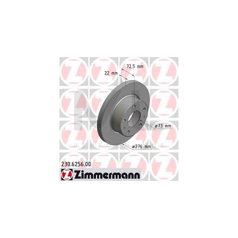 ZIMMERMANN 230.6256.00 Brake Disc for IVECO Daily Solid | ML Performance Car Parts