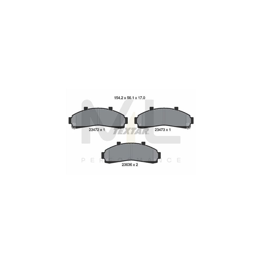 TEXTAR 2347201 Brake pad set with acoustic wear warning | ML Performance Car Parts