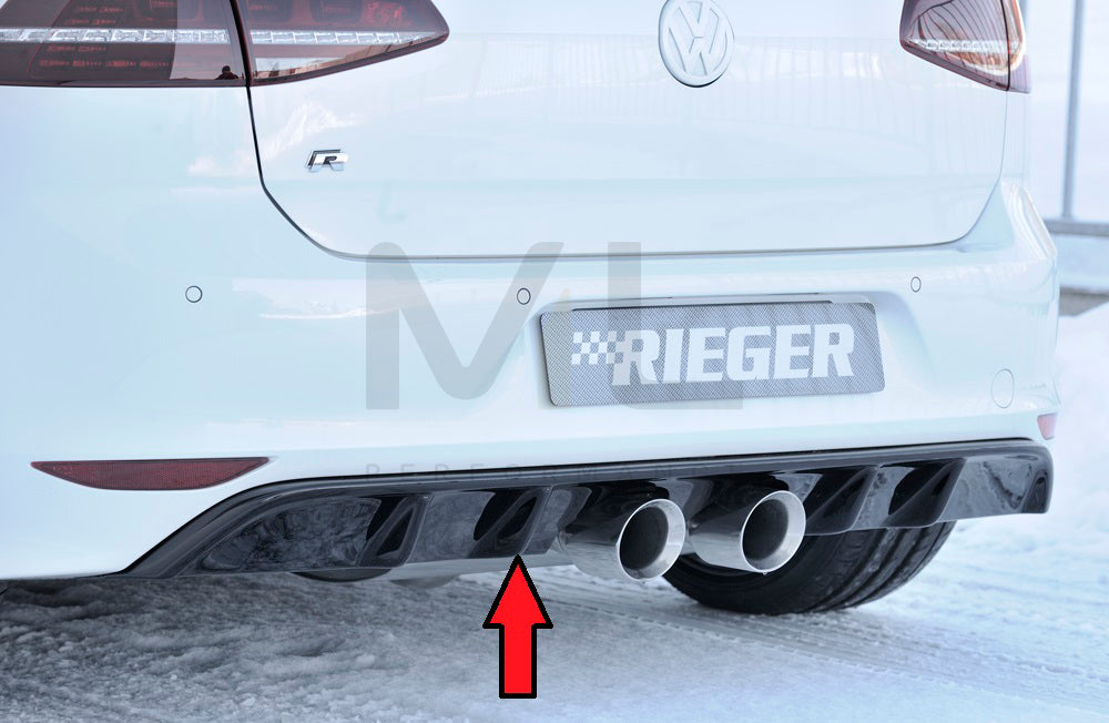 Rieger 00088092 VW Mk7 Golf R Rear Diffuser 1 | ML Performance UK Car Parts