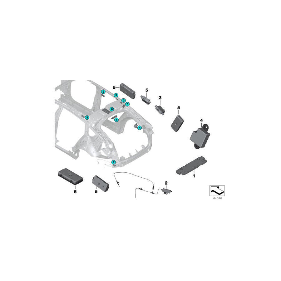 Genuine BMW 65209276033 Antenna Amplifier Diversity 315 MHZ (Inc. 550iX 4.4, 550iX 4.0 & 535dX) | ML Performance UK