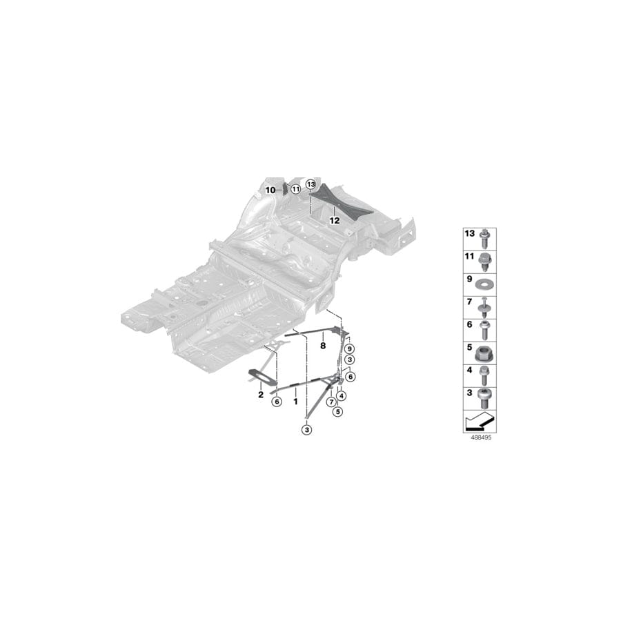 Genuine BMW 33322284659 F83 F83 V-Brace M (Inc. M4) | ML Performance UK Car Parts