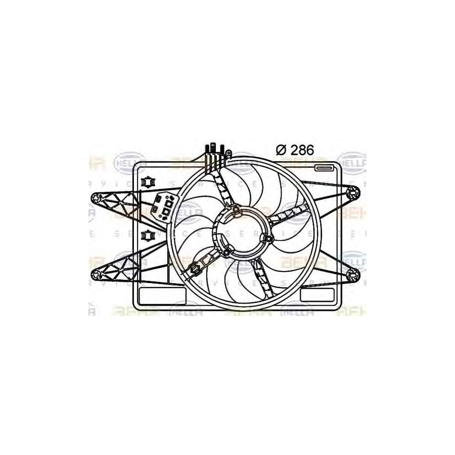 Hella 8EW 351 039-491 Fan, Radiator