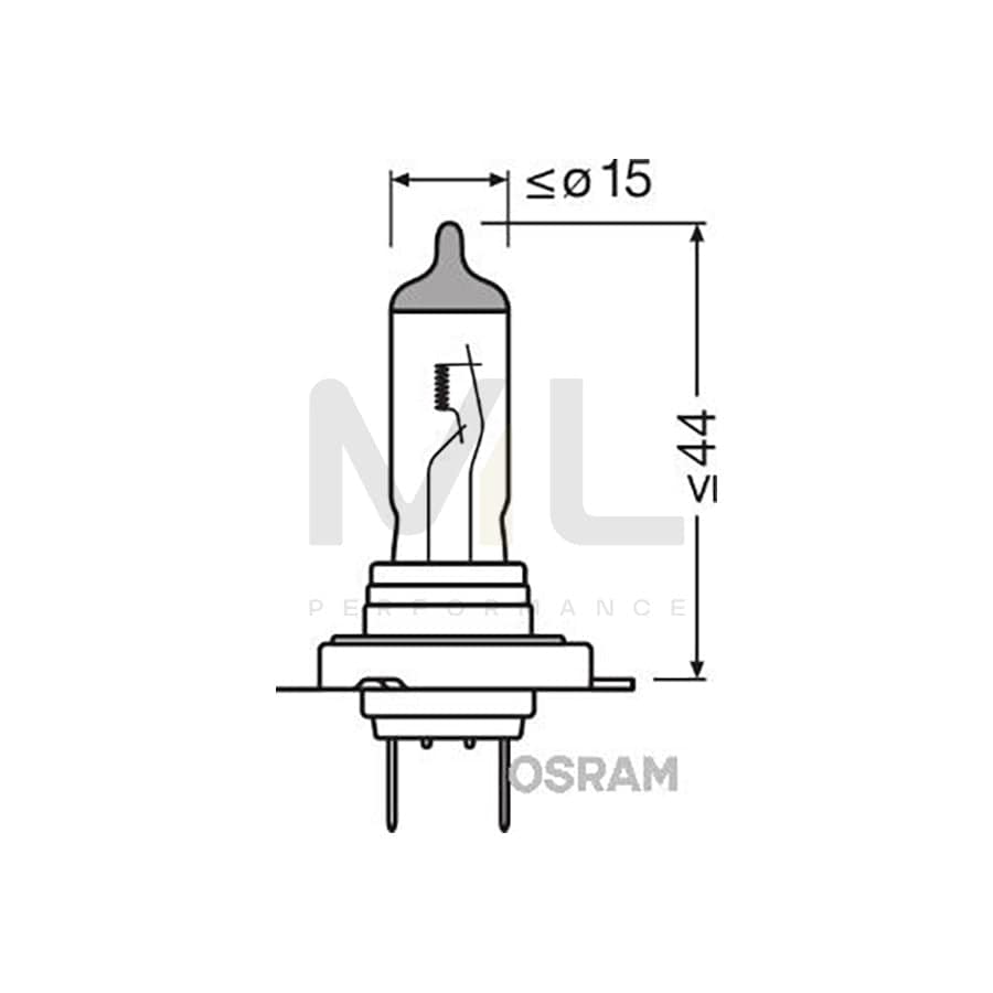 OSRAM ALL SEASON 64210ALL Bulb, spotlight H7 12V 55W PX26d 3200K Halogen | ML Performance Car Parts