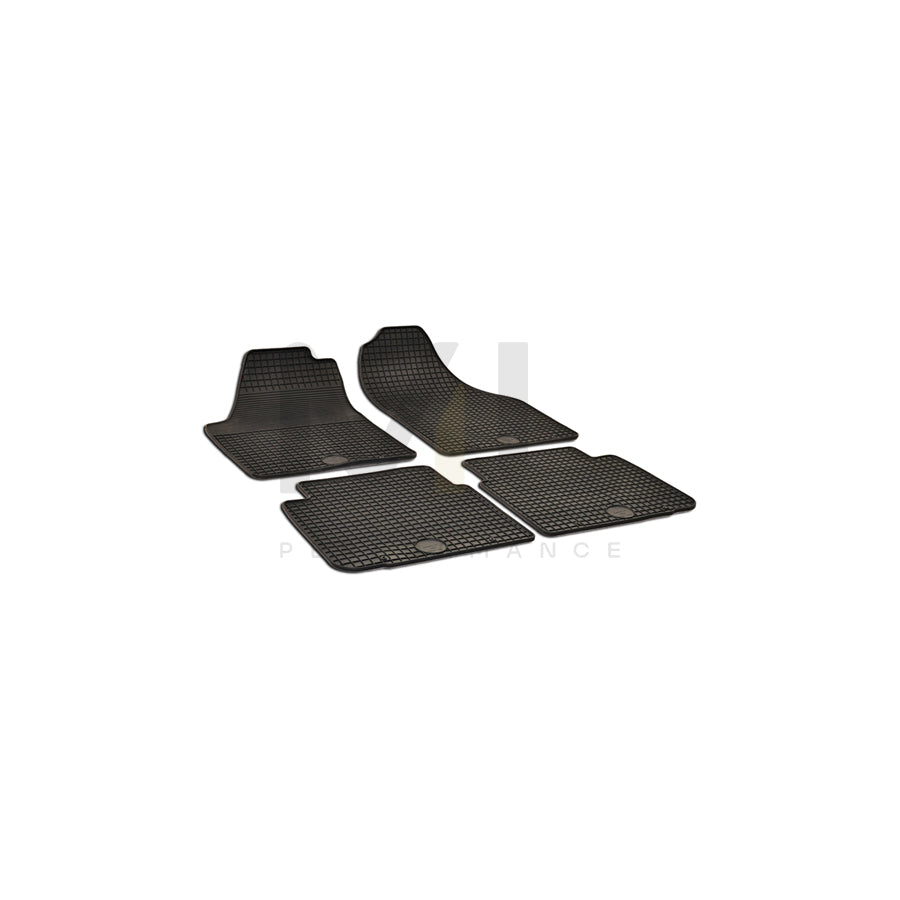 WALSER 50432 Floor mat set for FIAT Idea (350) Elastomer, Front and Rear, Quantity: 4, Black | ML Performance Car Parts