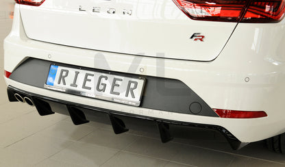 Rieger 00088134 SEAT 5F Leon FR Rear Diffuser 8 | ML Performance UK Car Parts