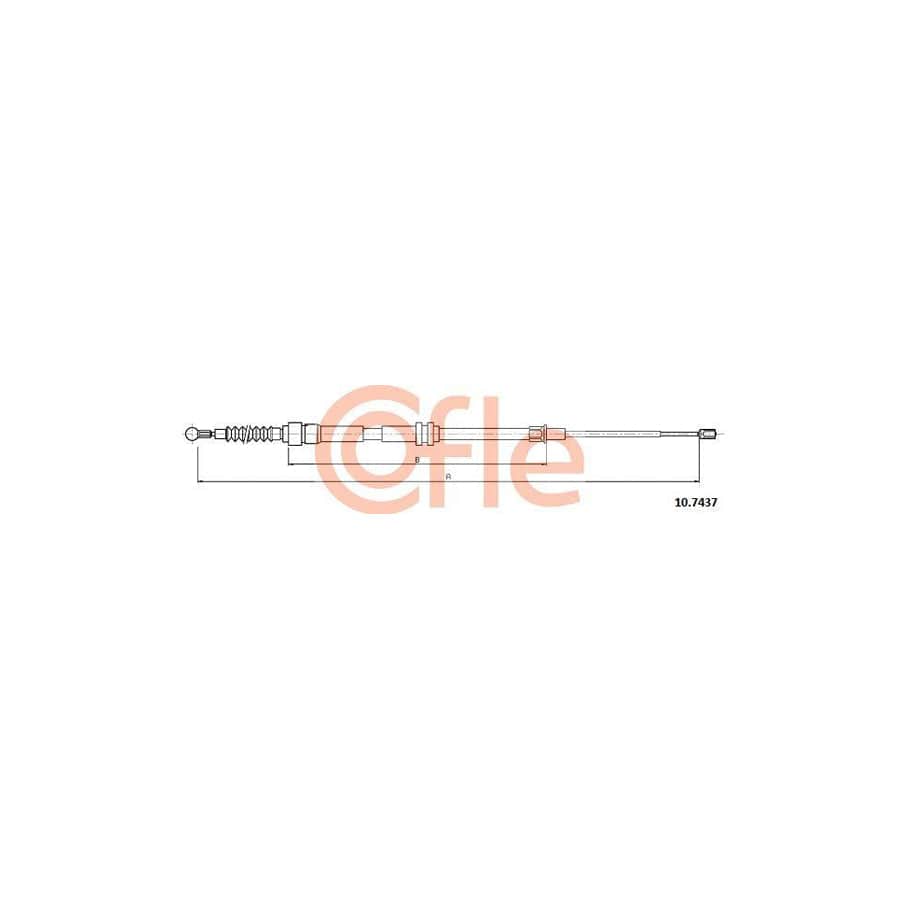 Cofle 92.10.7437 Hand Brake Cable For VW Caddy