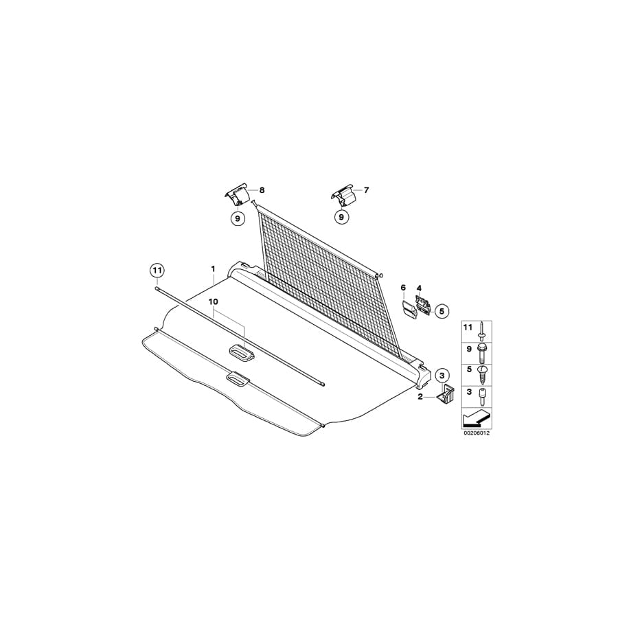 Genuine BMW 51479119691 E61 Roller-Combination SCHWARZ (Inc. 550i, 530d & M5) | ML Performance UK Car Parts