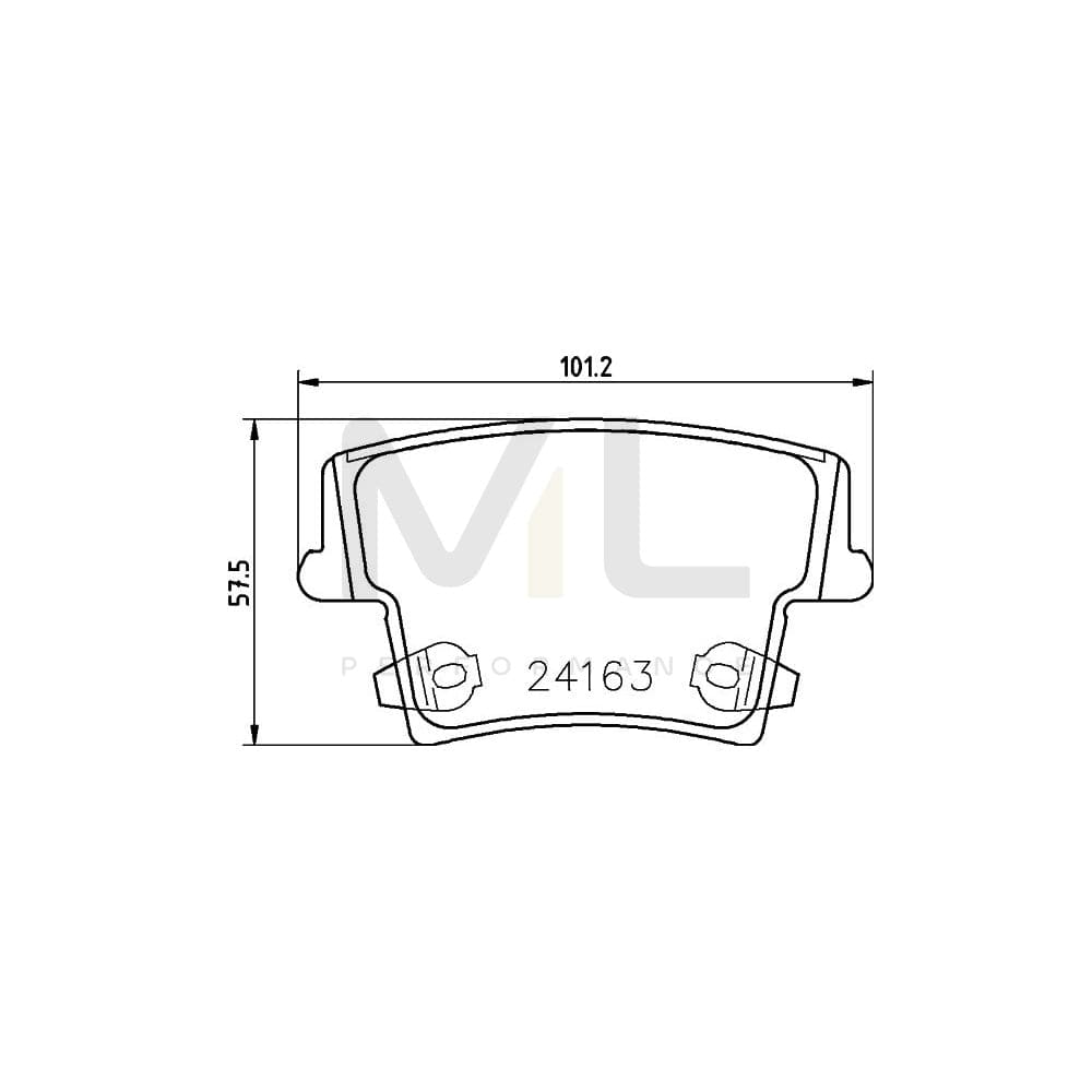 Brembo P 11 018 Brake Pad Set With Acoustic Wear Warning | ML Performance Car Parts