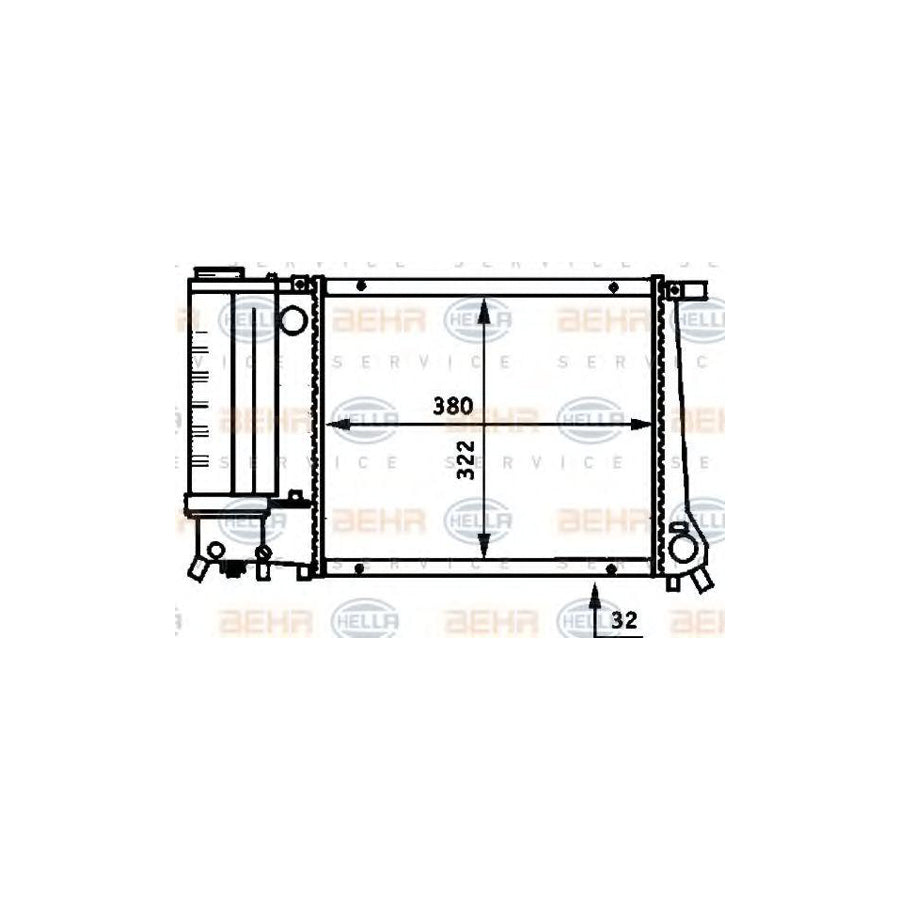 Hella 8MK 376 717-221 Engine Radiator For BMW 3 Series