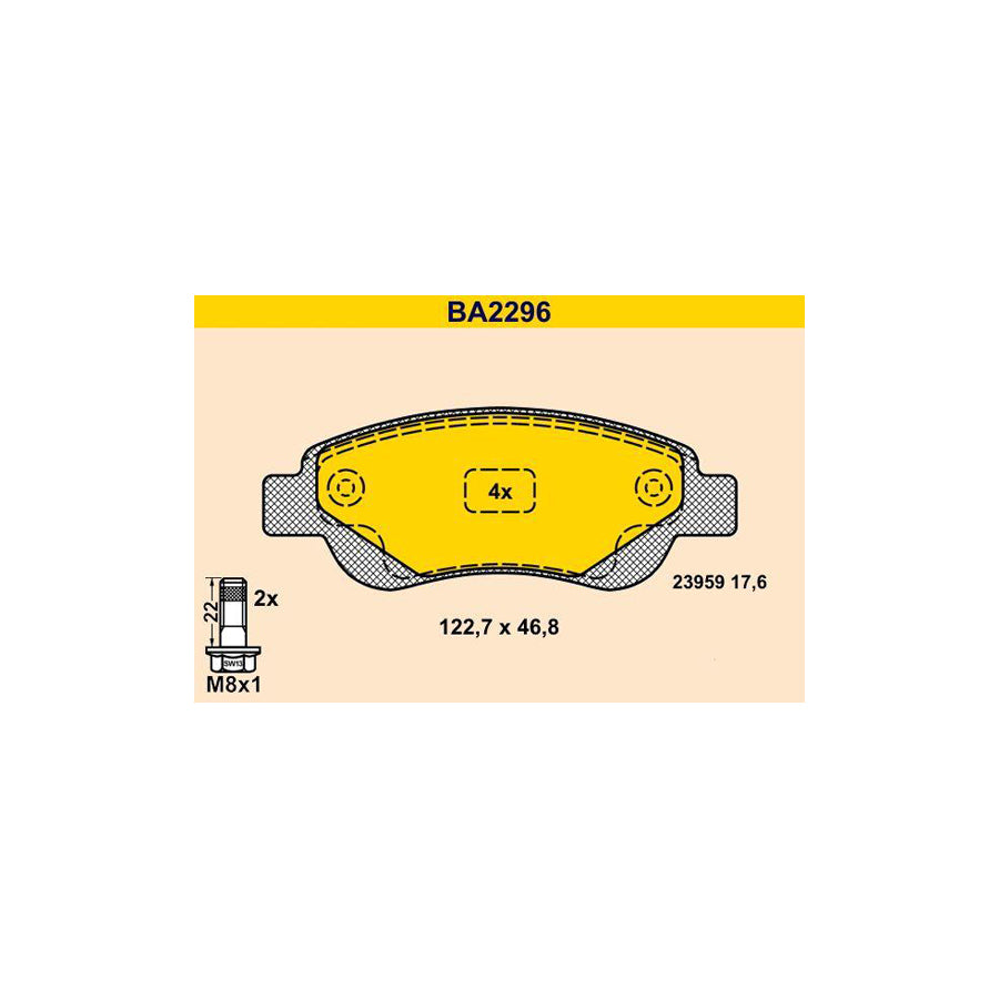 Barum BA2296 Brake Pad Set