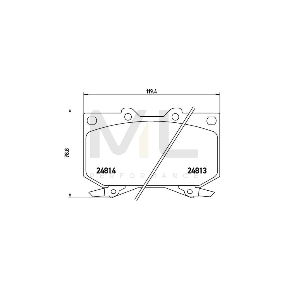 Brembo P 83 108 Brake Pad Set For Toyota Tundra I Pickup (Xk30, Xk40) With Acoustic Wear Warning | ML Performance Car Parts