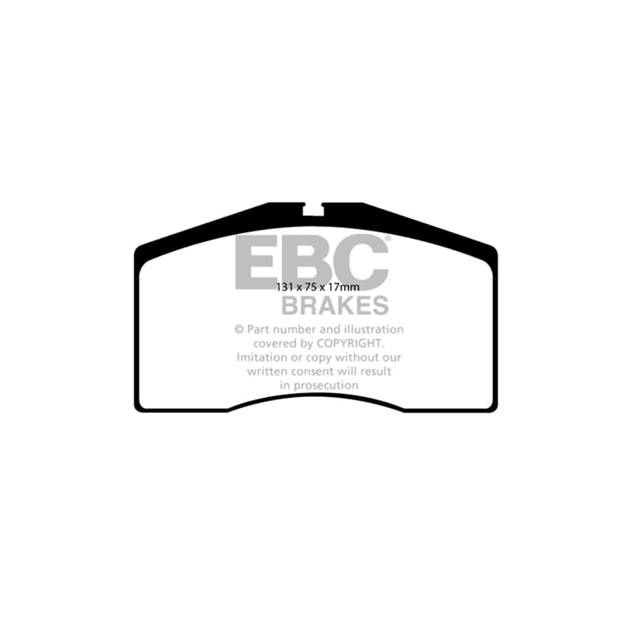 EBC PD03KF987 Porsche 968 Yellowstuff Front Brake Pad & Plain Disc Kit - Brembo Caliper 2 | ML Performance UK Car Parts