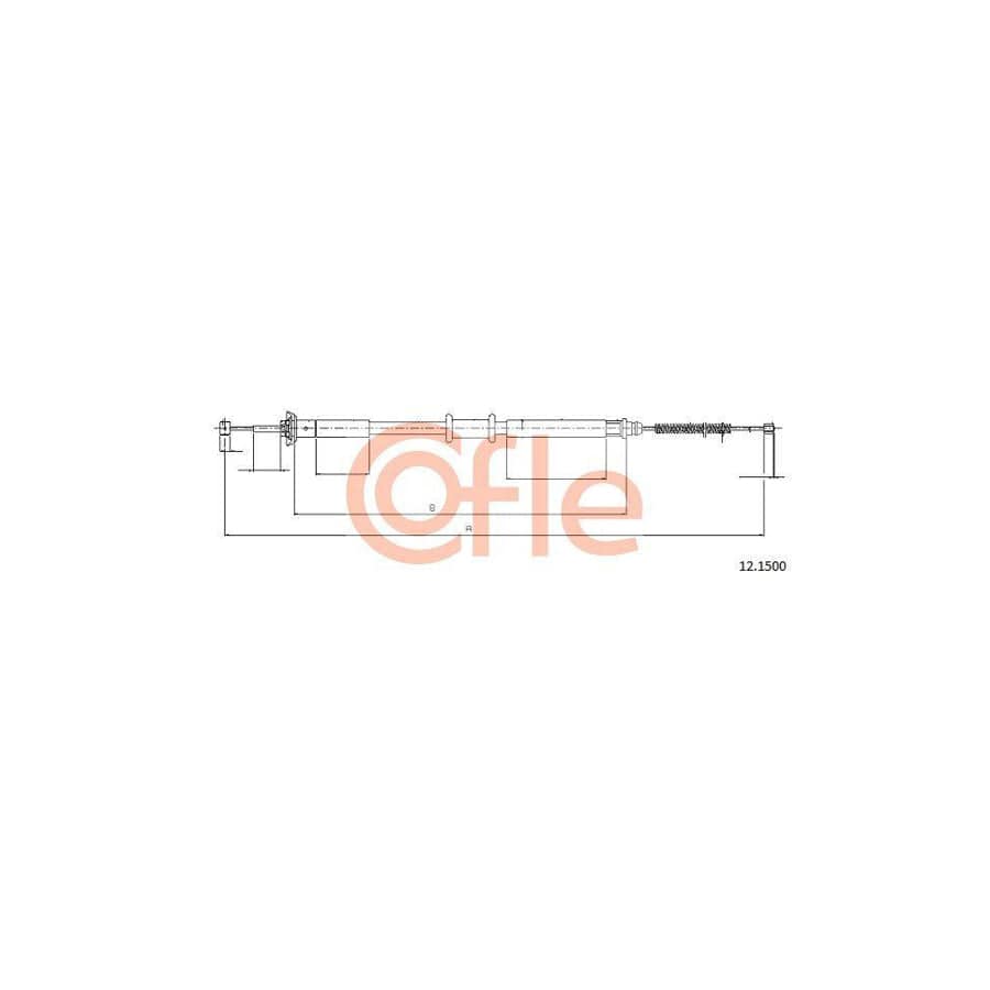 Cofle 92.12.1500 Hand Brake Cable For Lancia Ypsilon Ii (843)