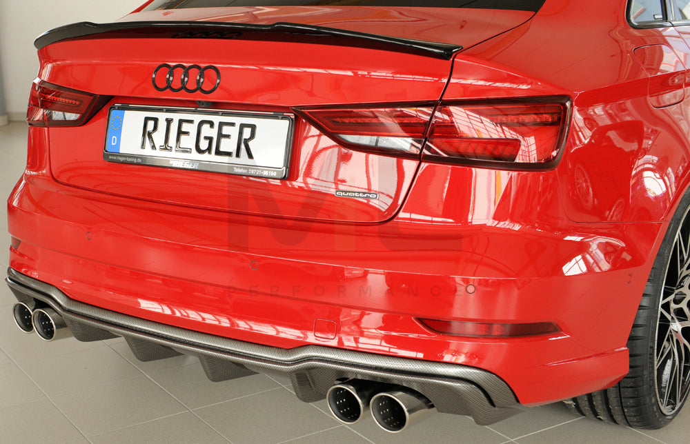 Rieger 00099616 Audi 8V A3 Rear Diffuser 8 | ML Performance UK Car Parts