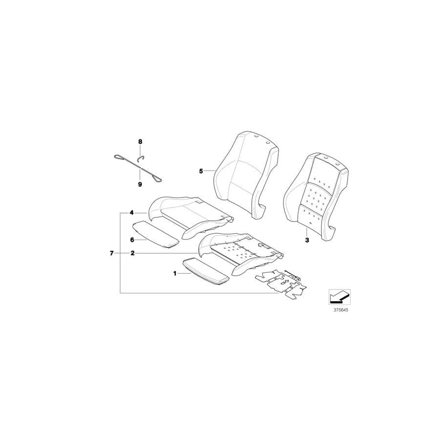 Genuine BMW 52109177103 E88 Seat Upholstery, Leather KORALLROT (Inc. 128i & 135i) | ML Performance UK Car Parts