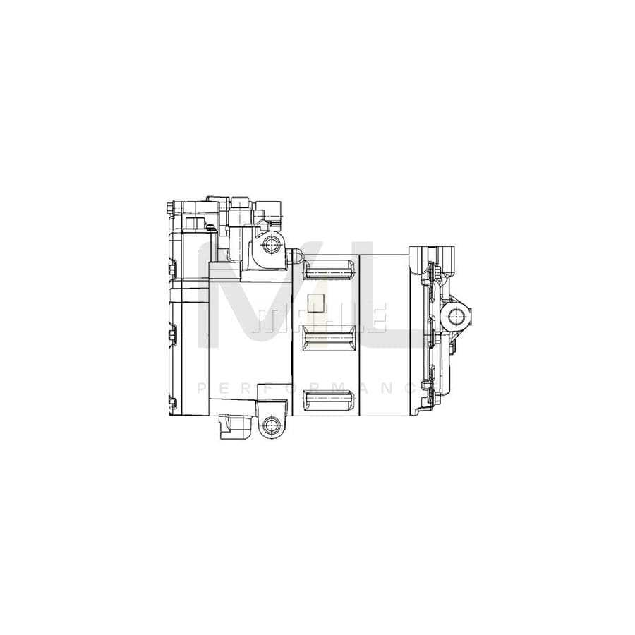 MAHLE ORIGINAL ACP 1453 000P Compressor, air conditioning PAG 46 SP-A2, Refrigerant: R 1234yf, R 134a, with seal ring | ML Performance Car Parts