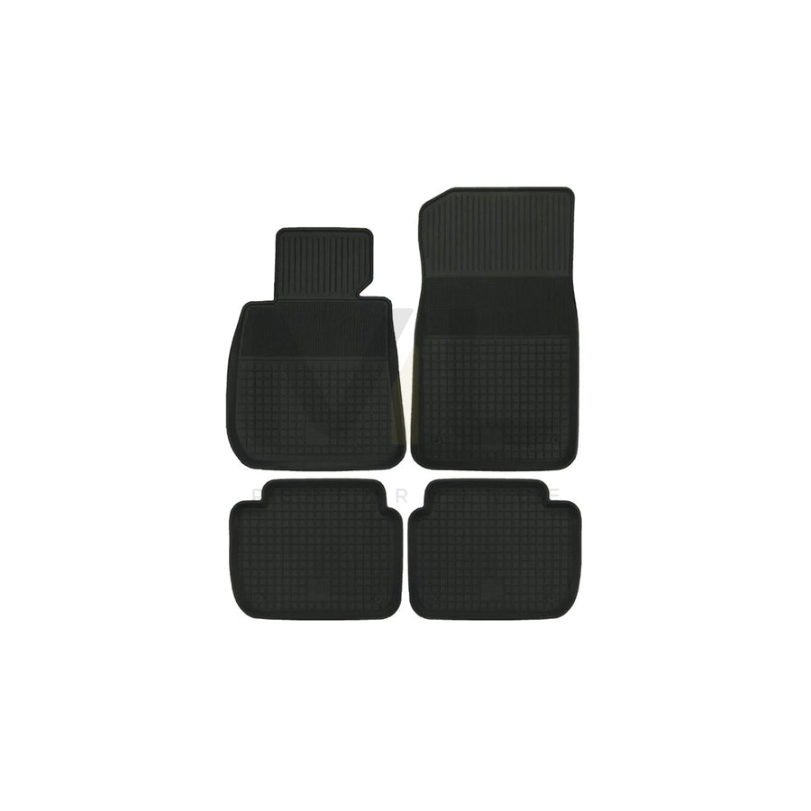 POLGUM P39C Floor mat set for BMW 3 Saloon (F30, F80) Elastomer, Front and Rear, Quantity: 4, Black | ML Performance Car Parts