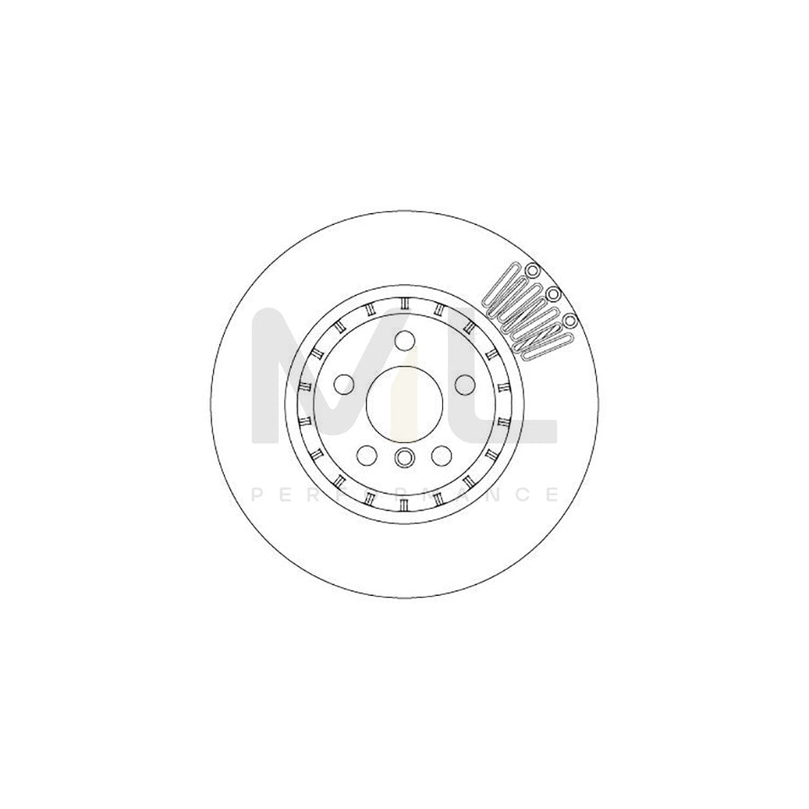 TRW DF6892S Brake Disc Two-piece brake disc, Vented, Painted, High-carbon | ML Performance Car Parts