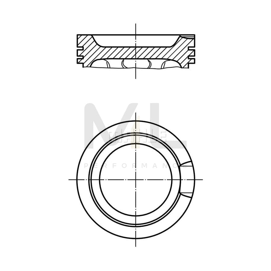 MAHLE ORIGINAL 033 14 11 Piston 81,26 mm, without cooling duct | ML Performance Car Parts