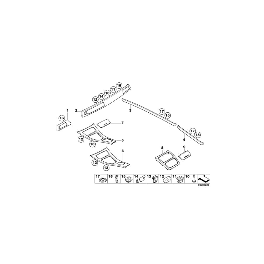 Genuine BMW 51168049054 E92 E93 Trim, Storage Compartment GLACIERSILBER (Inc. 330xd, 335xi & 335d) | ML Performance UK Car Parts