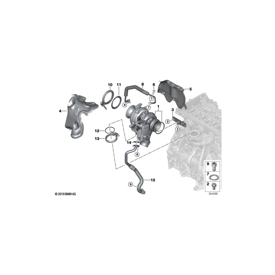 Genuine BMW 11658513637 F46 F55 F39 Support (Inc. X1 16d, X1 20d & 220dX) | ML Performance UK Car Parts