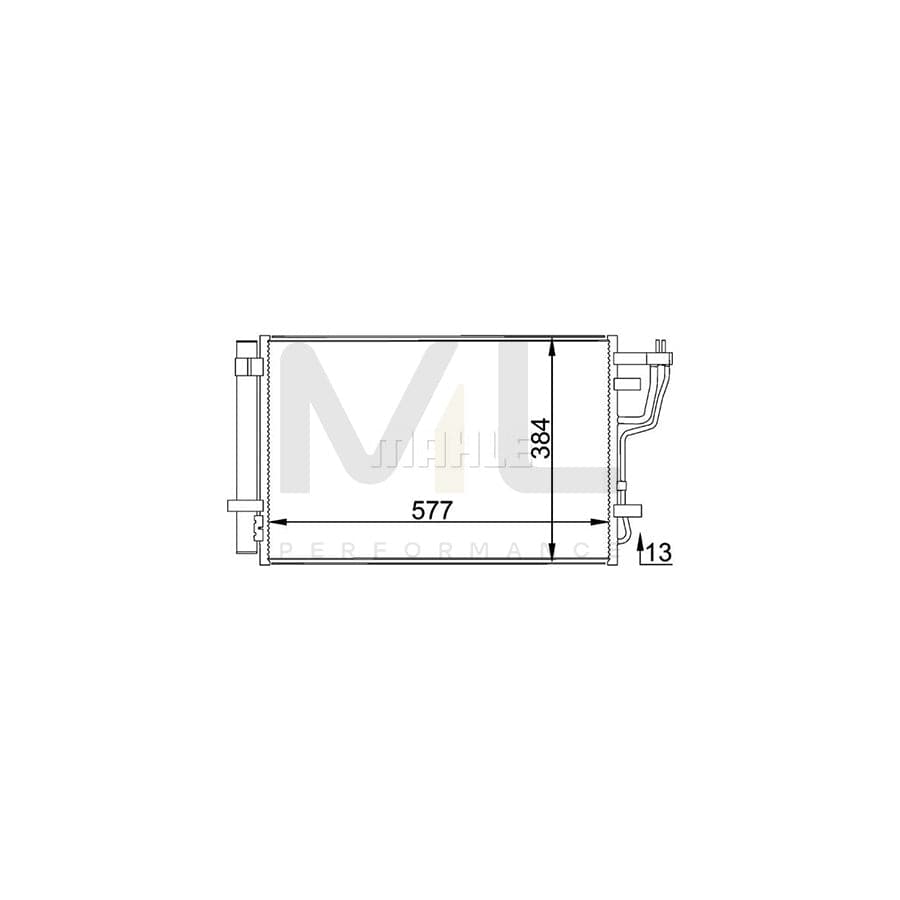 MAHLE ORIGINAL AC 697 000P Air conditioning condenser with dryer | ML Performance Car Parts