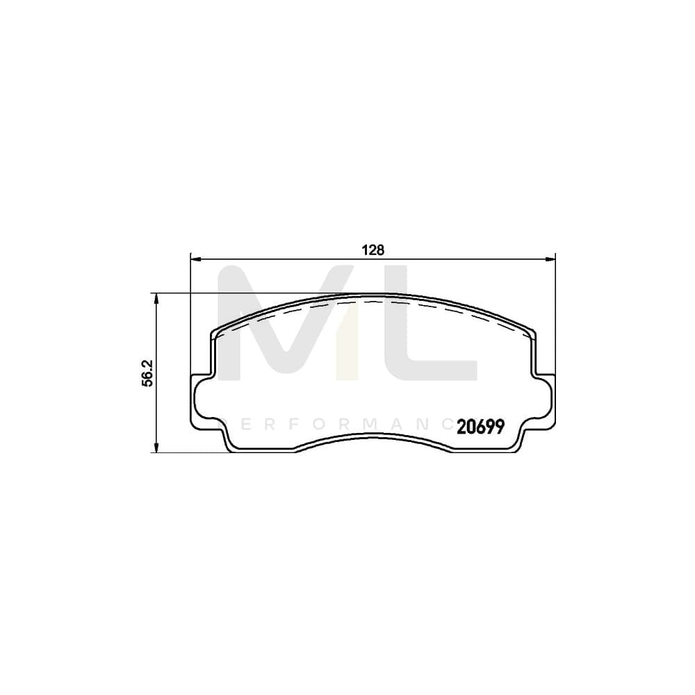 Hella 8DB 355 007-241 Brake Pad Set Not Prepared For Wear Indicator | ML Performance Car Parts