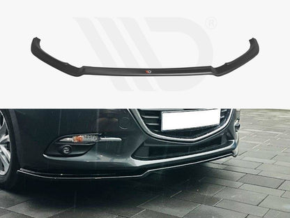 Maxton Design MA-3-3F-FD1T Front Splitter V.1 Mazda 3 MK3 Facelift | ML Performance UK Car Parts