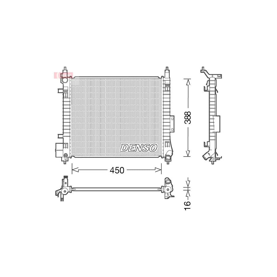 Denso DRM46054 Drm46054 Engine Radiator For Nissan Note Ii Hatchback (E12) | ML Performance UK